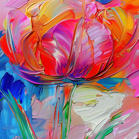 FLOWERS LIMITED EDITION - 2024 Tulip Cherish Power 150x150cm