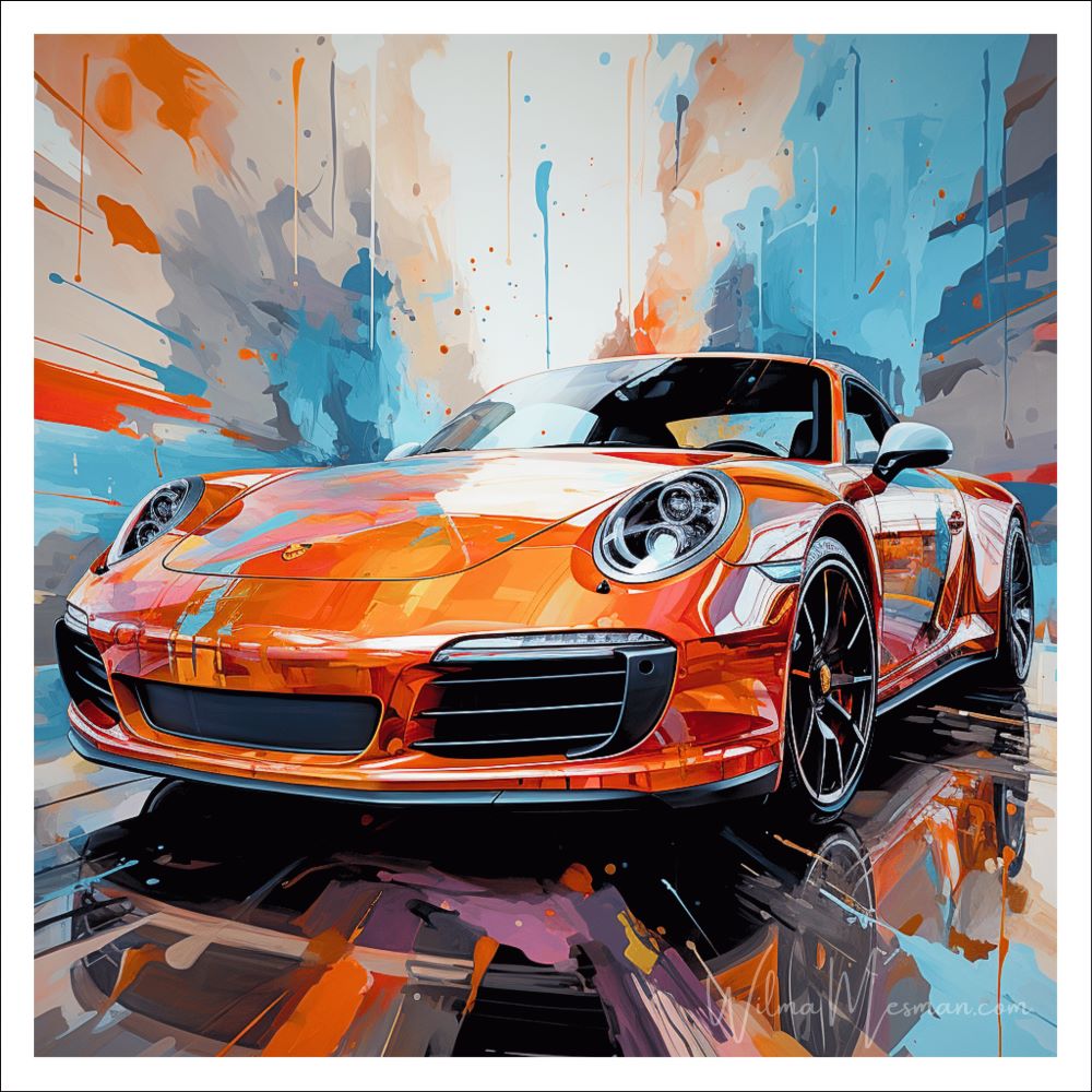 Porsche wall art wilma mesman