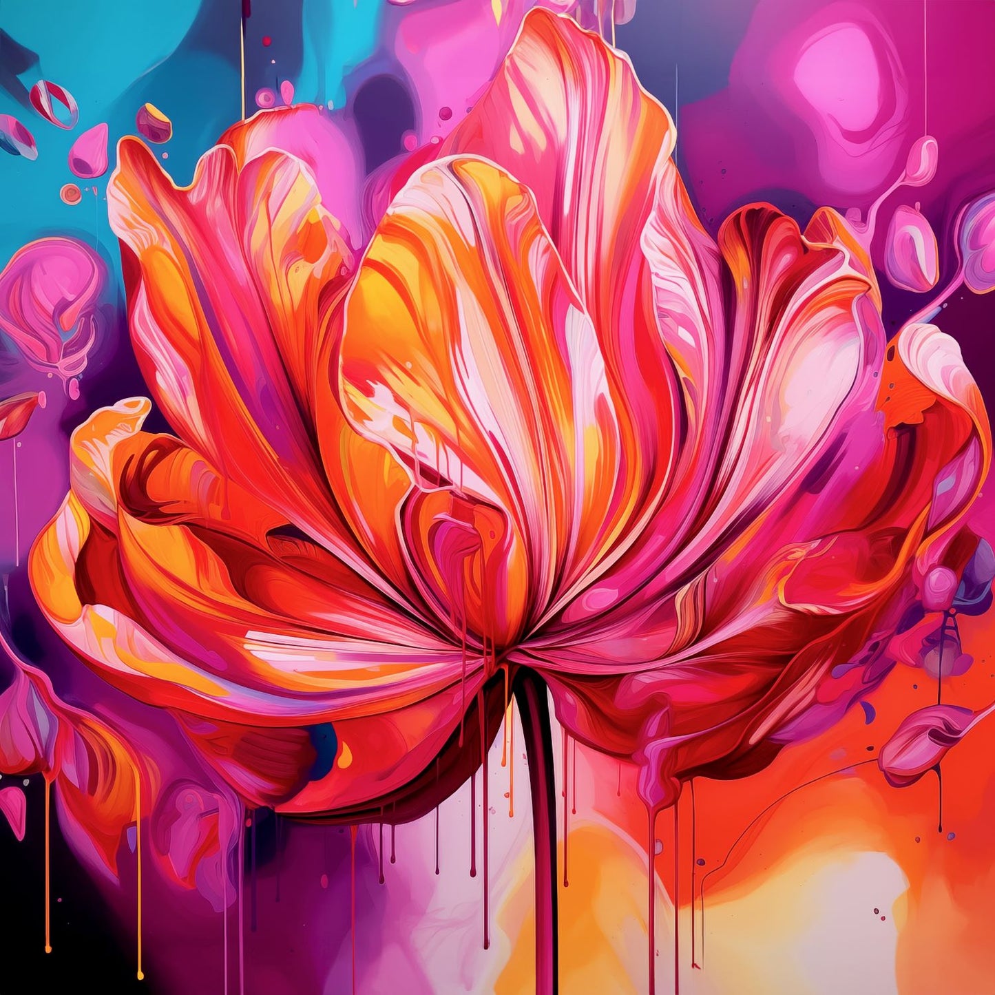 FLOWERS LIMITED EDITION - 2024 Tulip Cherish Power 150x150cm