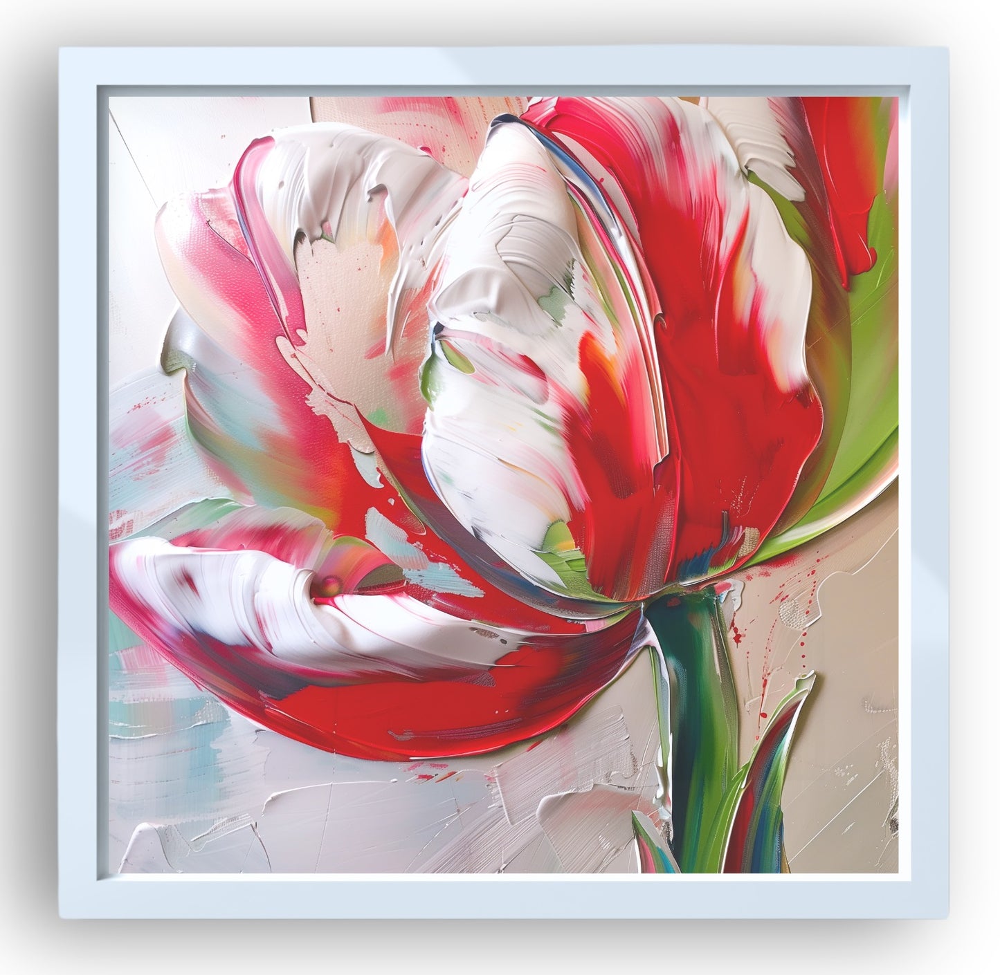 BLUMEN LIMITIERTE AUFLAGE – 2024 Tulip Cherish Power 100x100cm