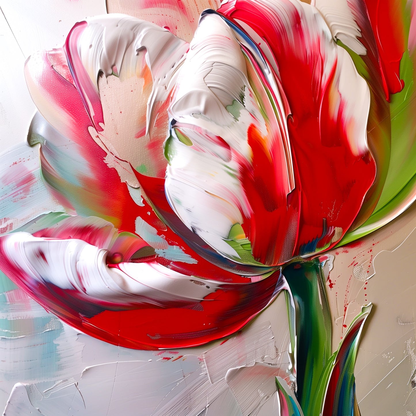 BLUMEN LIMITIERTE AUFLAGE – 2024 Tulip Cherish Power 100x100cm