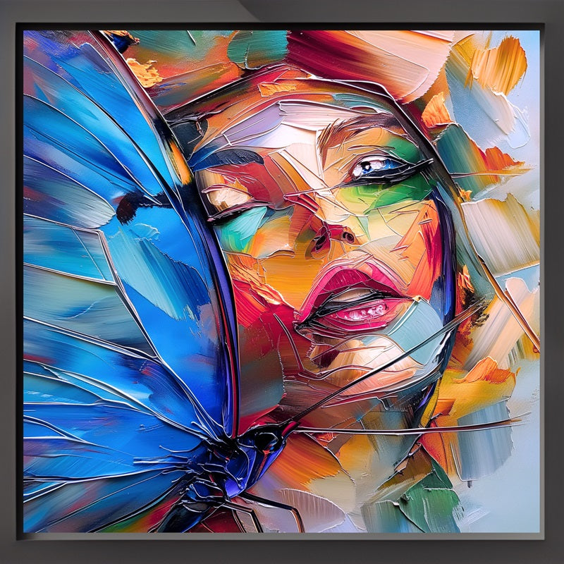 Schmetterlingskunst - Frau in Farbe