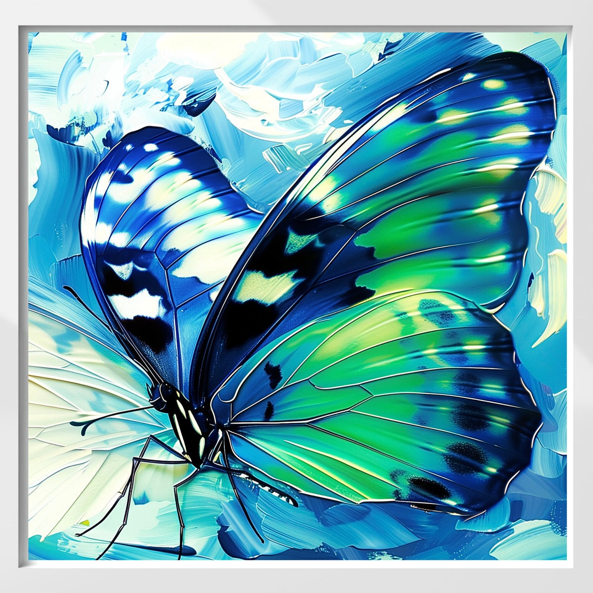 Vlinder kunst blauwe vlinder wilma mesman